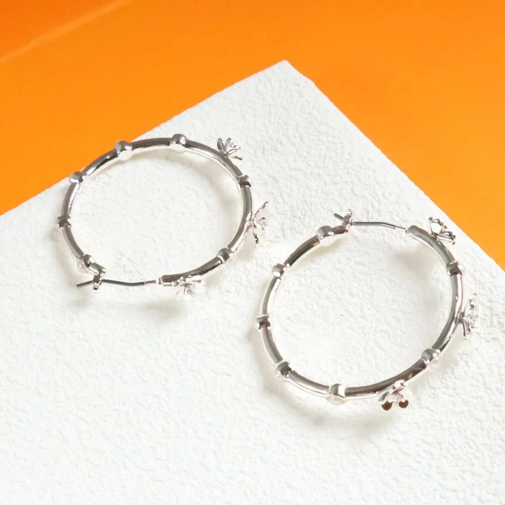 Eternity Silver Hoop Earrings by Alicia Bonnie